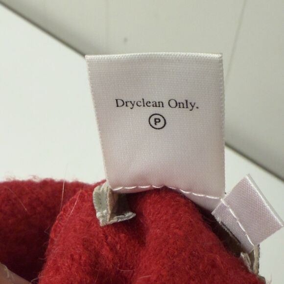 Coldwater Creek 100% Boiled  Wool Vest Full Zip Side Pockets Red Women M EUC - Picture 6 of 11